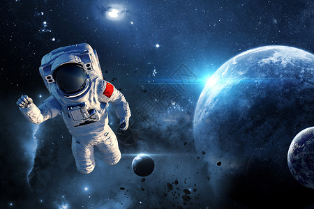 宇航员探险背景图片