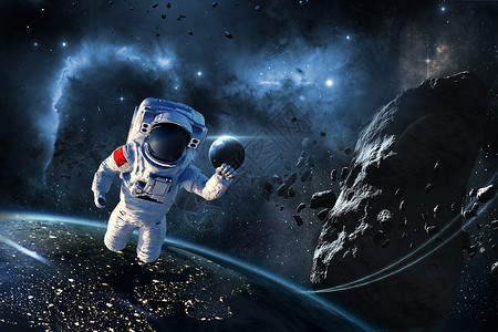宇航员阿姆斯特朗登月高清图片