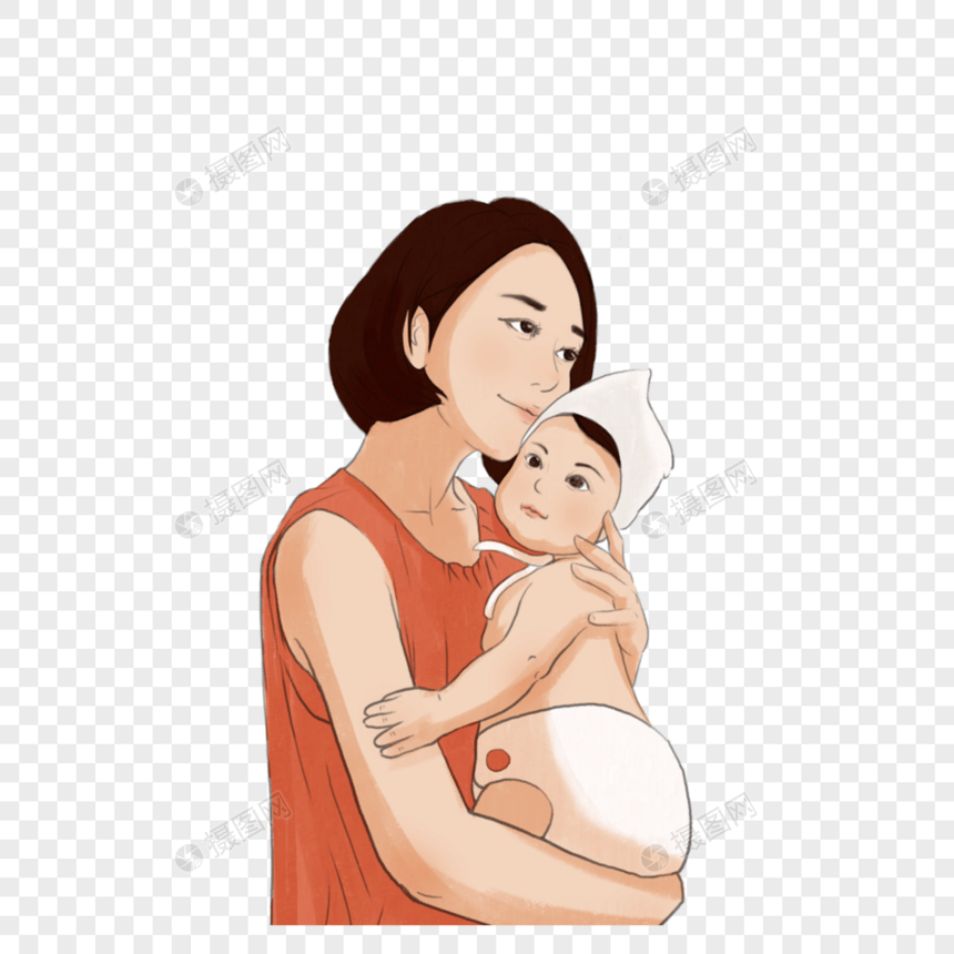 抱着孩子的母亲图片
