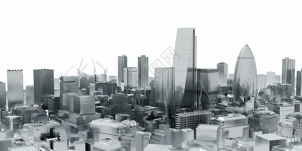 伦敦金融城特色城市模型设计图片