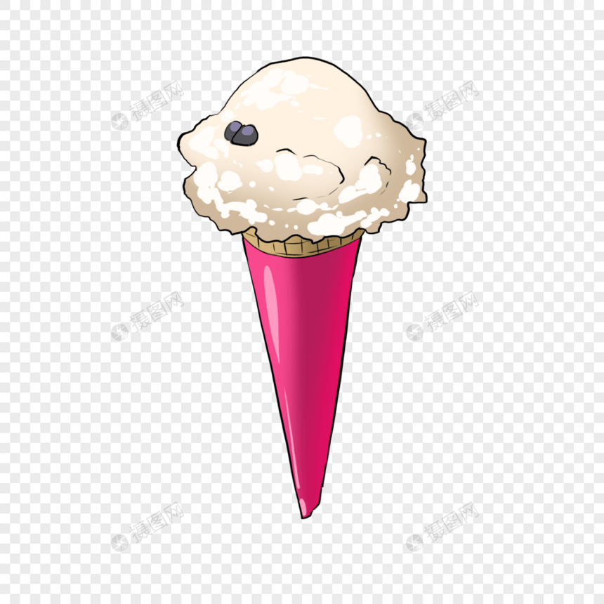 奶油冰糕甜筒图片