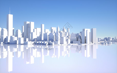 绣球科科技白色城市建筑空间设计图片