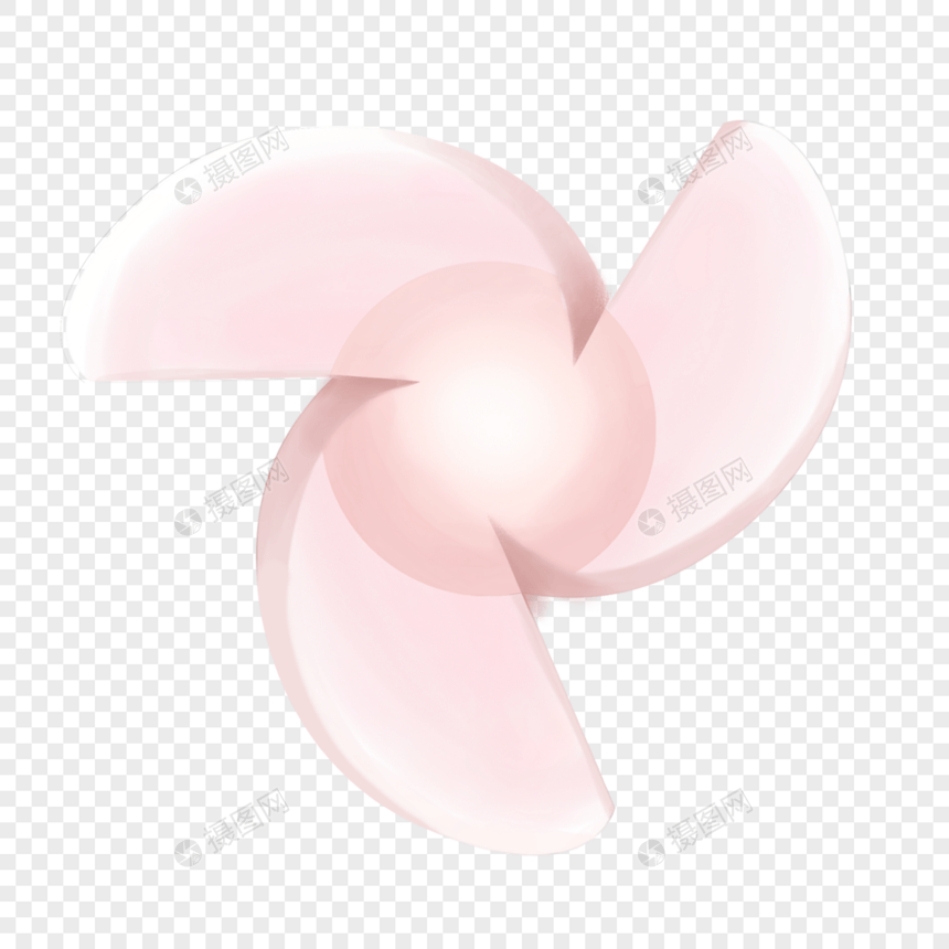 粉色电风扇元素图片