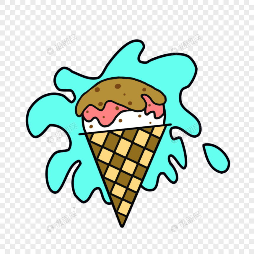 夏日清爽巧克力冰淇淋图片