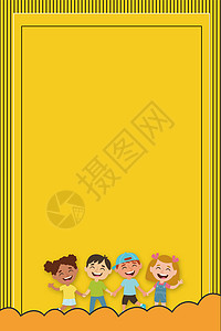黄色儿童三轮车黄色儿童背景设计图片