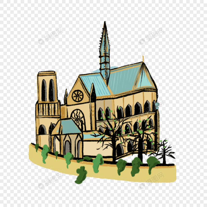 房屋巴黎圣母院设计图片