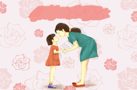 亲吻母亲的孩子母亲节GIF高清图片