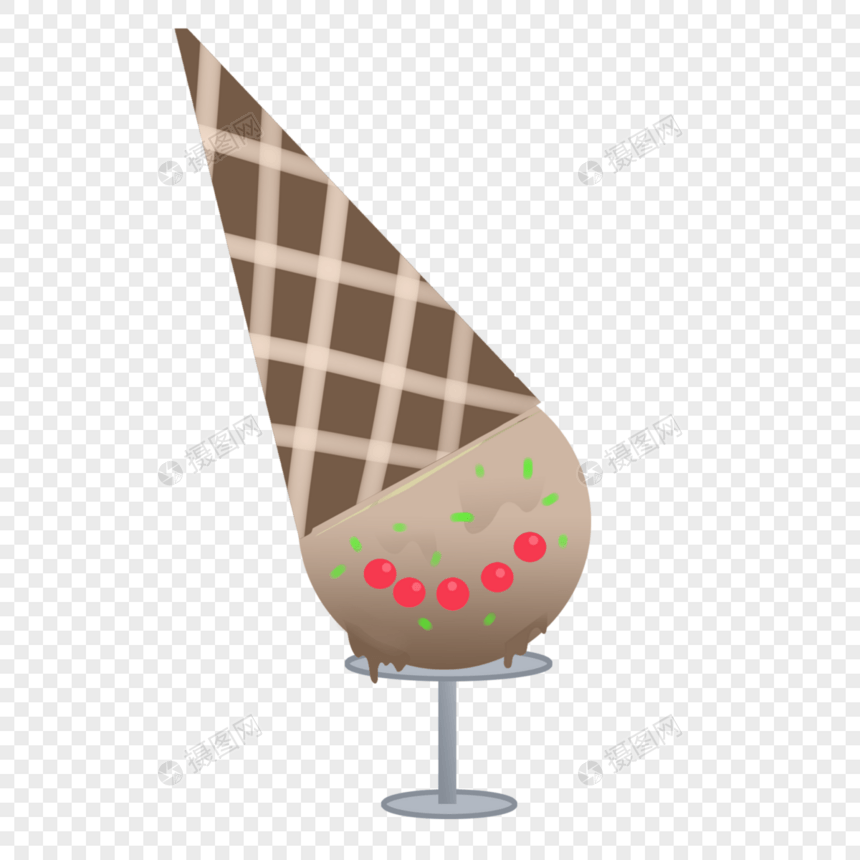 夏日倒放咖啡冰淇淋图片