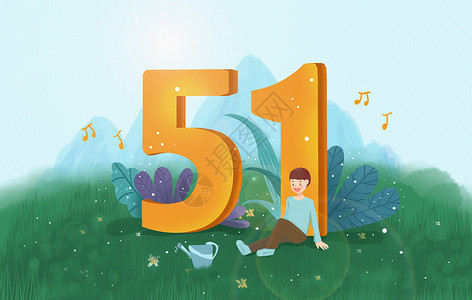 51劳动节插画背景图片