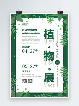 多肉植物DIY植物展览宣传海报模板