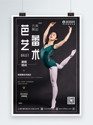 舞蹈形体芭蕾艺术舞蹈培训海报模板