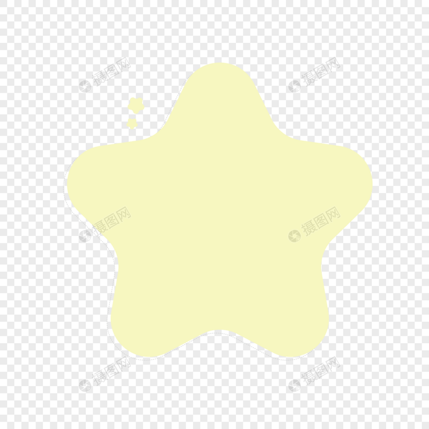 矢量卡通五角星黄色边框图片