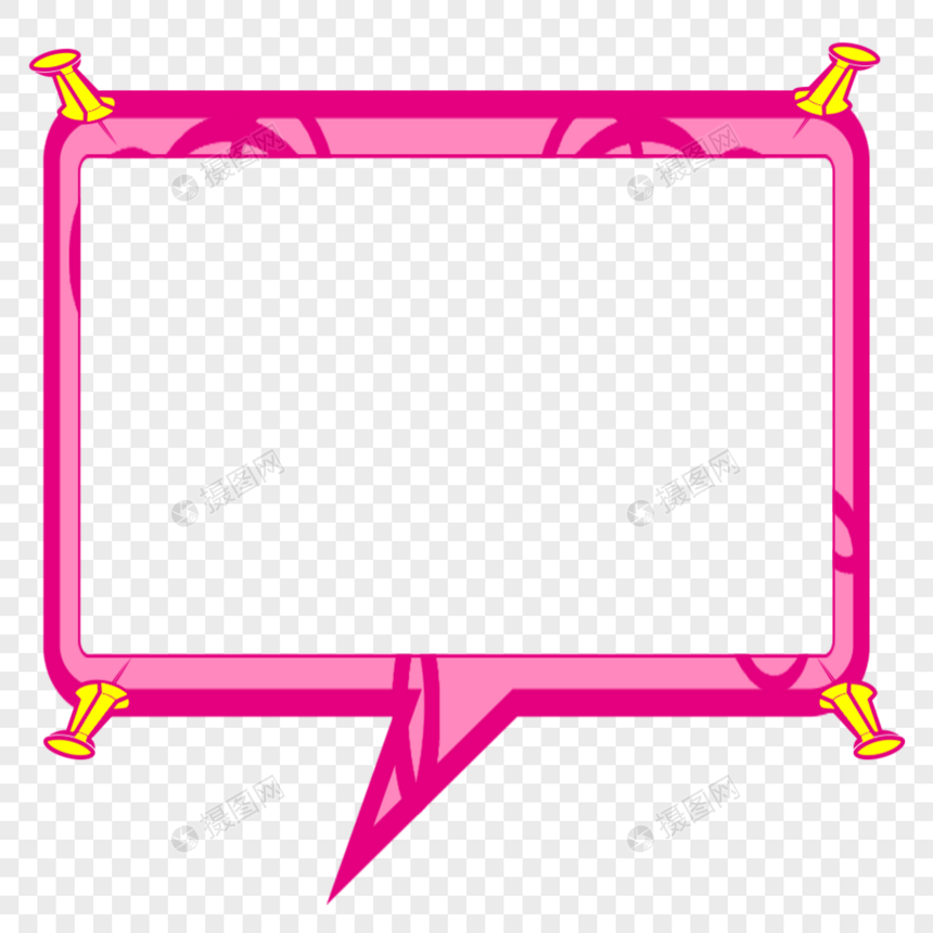 创意粉色信息通知边框图片