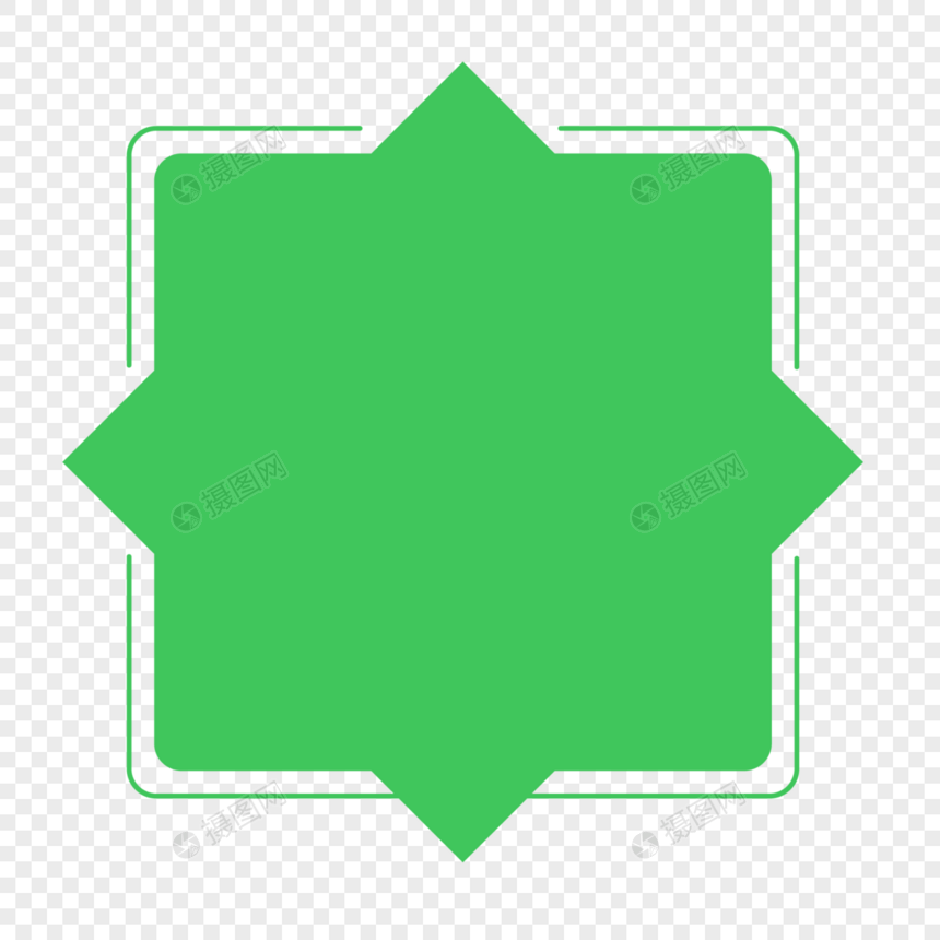 绿色菱形边框图片