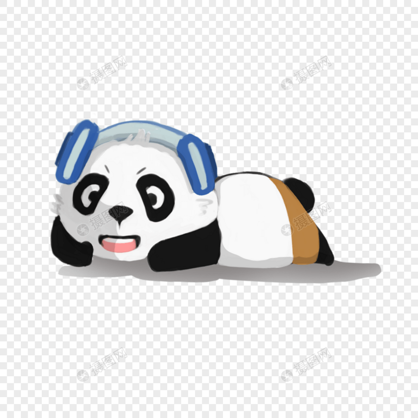 熊猫听音乐图片