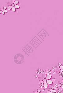 三叶草紫色小花粉色清新背景设计图片