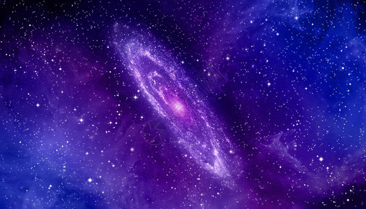 紫色炫光宇宙星云插画