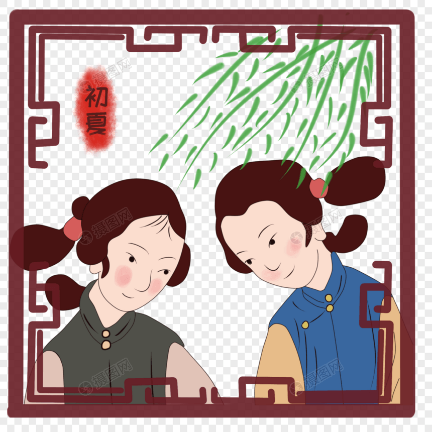 初夏的古代女孩图片