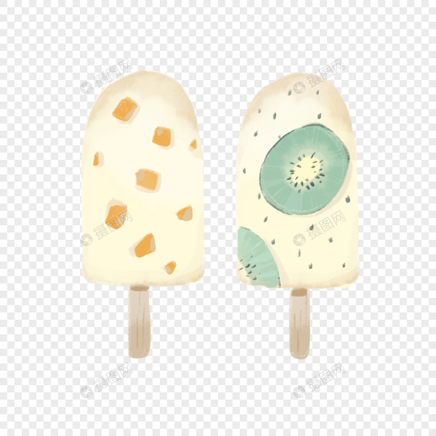 夏日酸奶水果冰糕图片