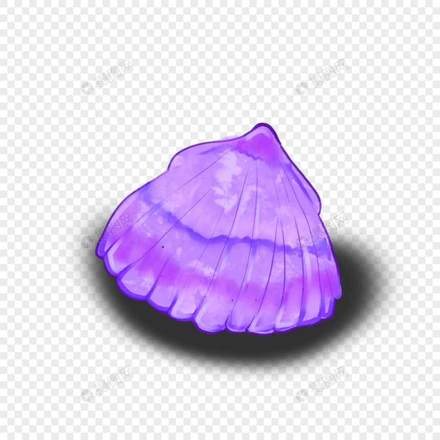 夏季可爱卡通紫色贝壳图片