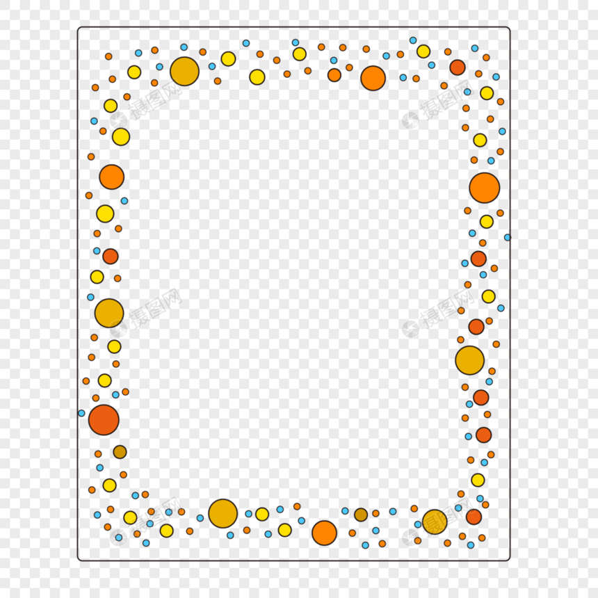 可爱圆点装饰边框图片