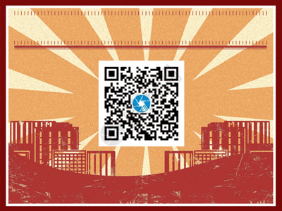旅行社推广海报卡通微信二维码引导图高清图片
