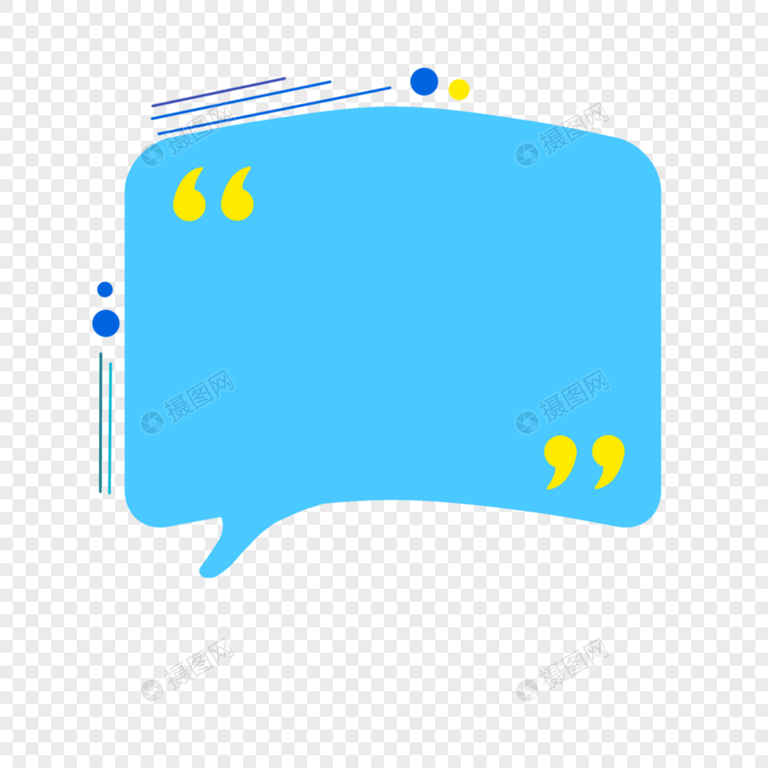 蓝色对话框边框图片
