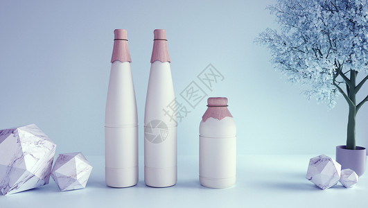 密封瓶产品包装展示样机设计图片