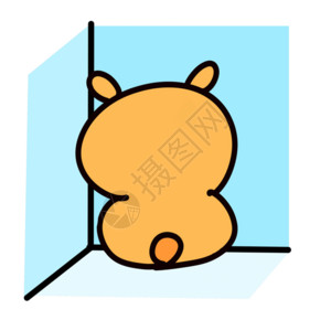 创意动画棕熊表情包自闭GIF高清图片