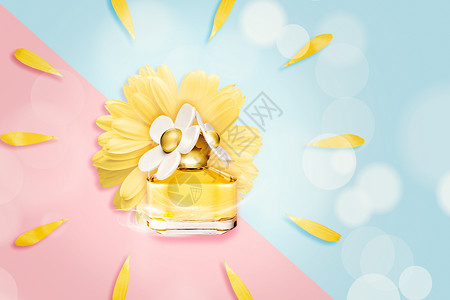菊花瓶创意香水展示设计图片