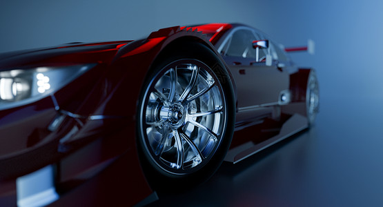 轮胎模型炫酷科技跑车场景设计图片