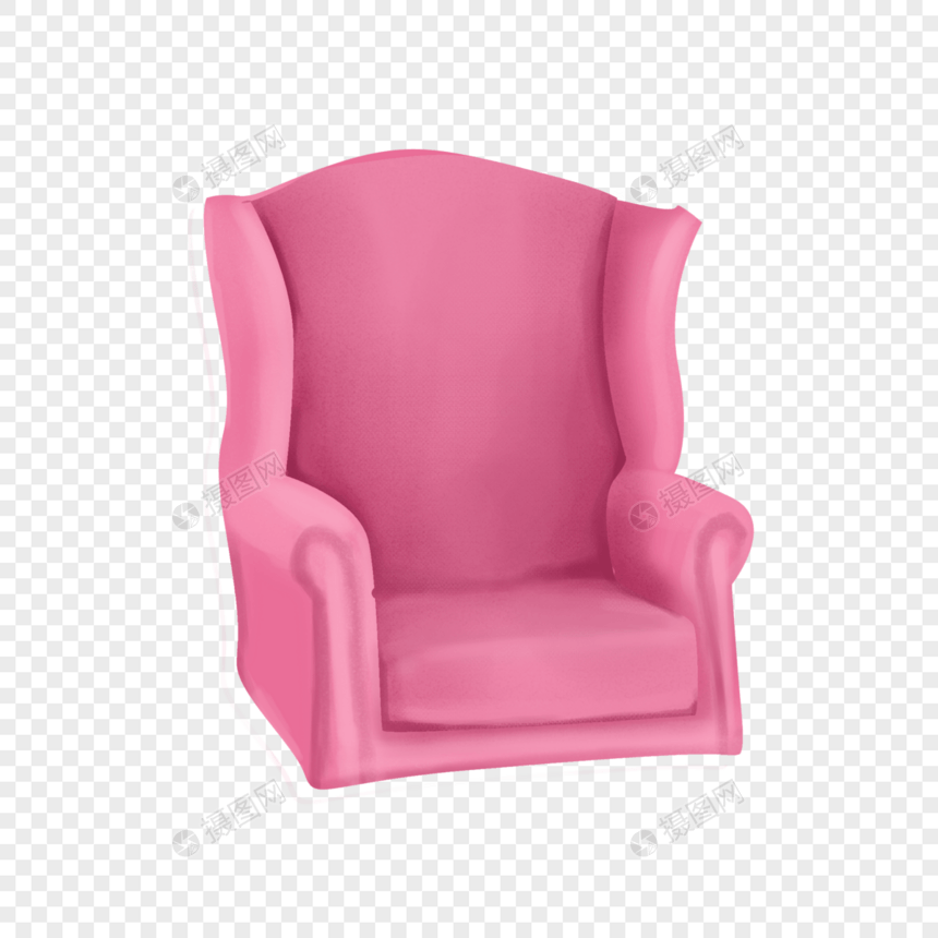 侧面的粉色沙发图片