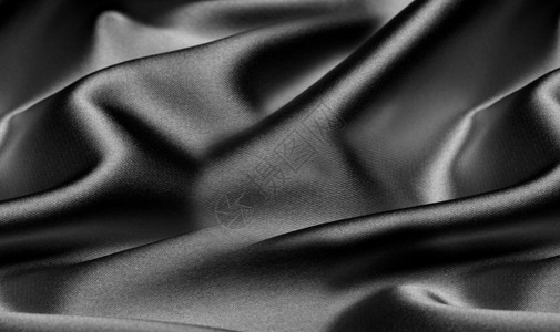 绸缎布料黑色色丝绸背景设计图片