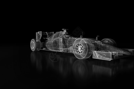 奔驰F1炫酷汽车场景设计图片