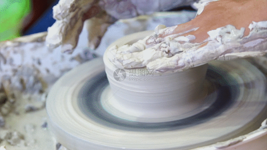 土陶制作过程GIF图片