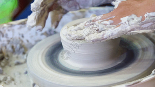 捏泥土陶制作过程GIF高清图片