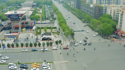 十字路口城市交通GIF高清图片