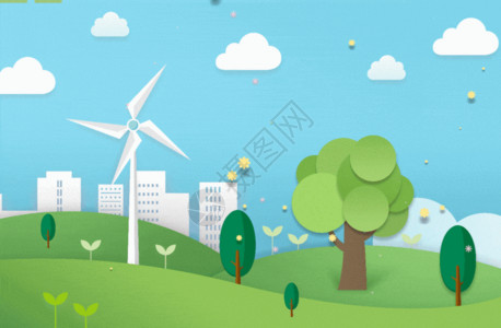 低碳banner绿色生态城市GIF高清图片