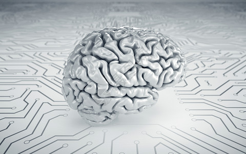 科技感大脑网络背景图片