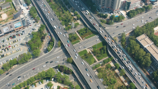 城市建设发展航拍城市公路 GIF高清图片