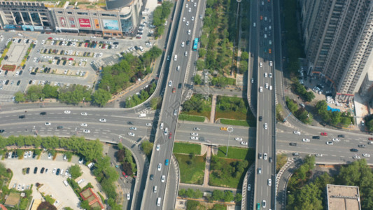 城市交通发展航拍车流GIF高清图片