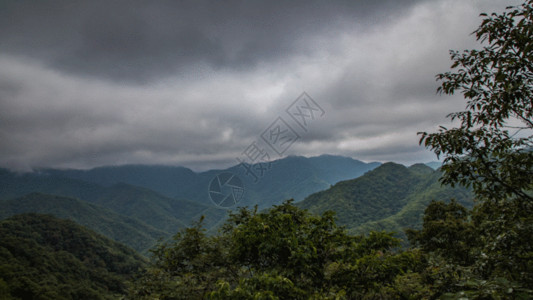 秦岭大熊猫延时摄影秦岭山丰峪口黄花岭 GIF高清图片