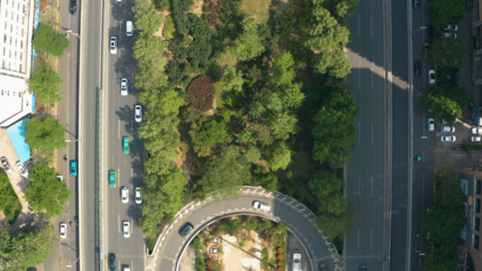 城市规划鸟瞰图城市交通航拍合集GIF高清图片