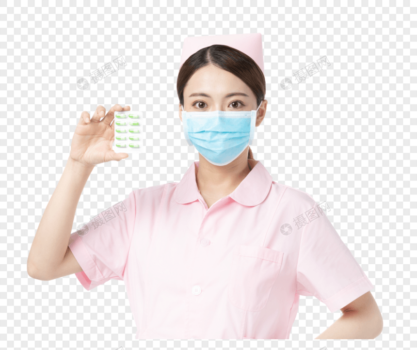 女性护士药品展示图片