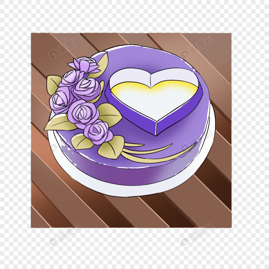 紫色蛋糕图片
