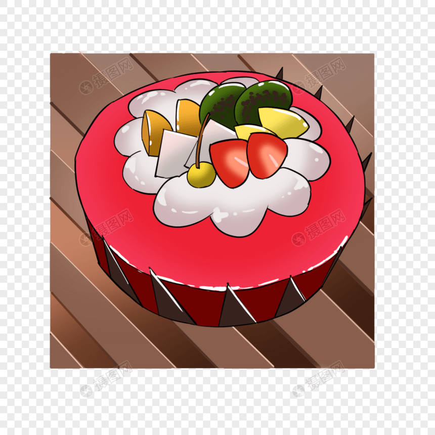 整个草莓大蛋糕图片