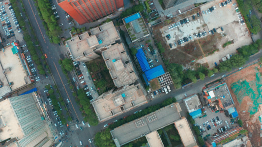 规划鸟瞰图航拍城市高楼GIF高清图片