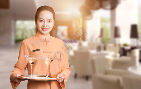 扬州菜酒店服务员设计图片