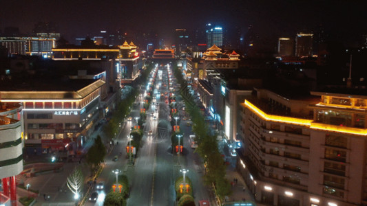 繁华路城市夜景GIF高清图片