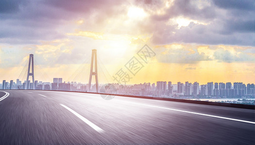 湛江海湾大桥路面天空背景设计图片